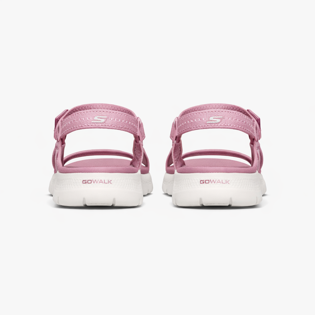Skechers GO WALK FLEX SANDAL - SUBLIME Womens Ankle Strap Sandals Mauve/Pink