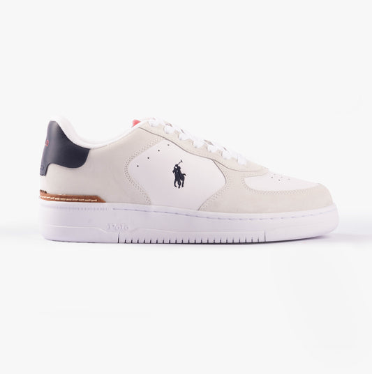 Polo Ralph Lauren MASTERS Mens Trainers White/Navy/Red