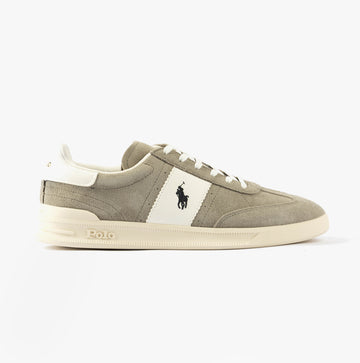 Polo Ralph Lauren HRT AERA Mens Trainers Earth Grey/Deckwash White