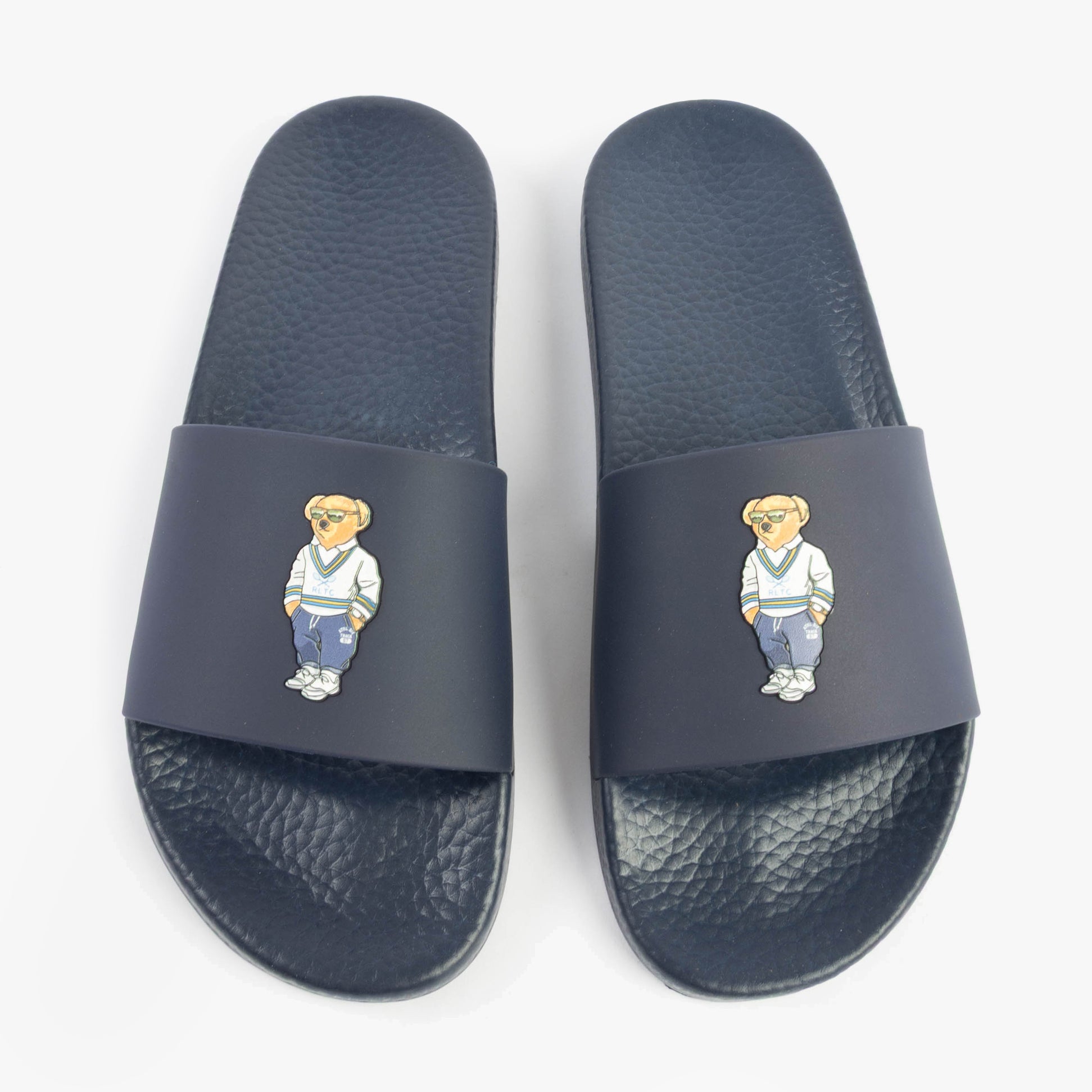 Polo Ralph Lauren POLO SLIDE Mens Sliders Heritage Bear Navy