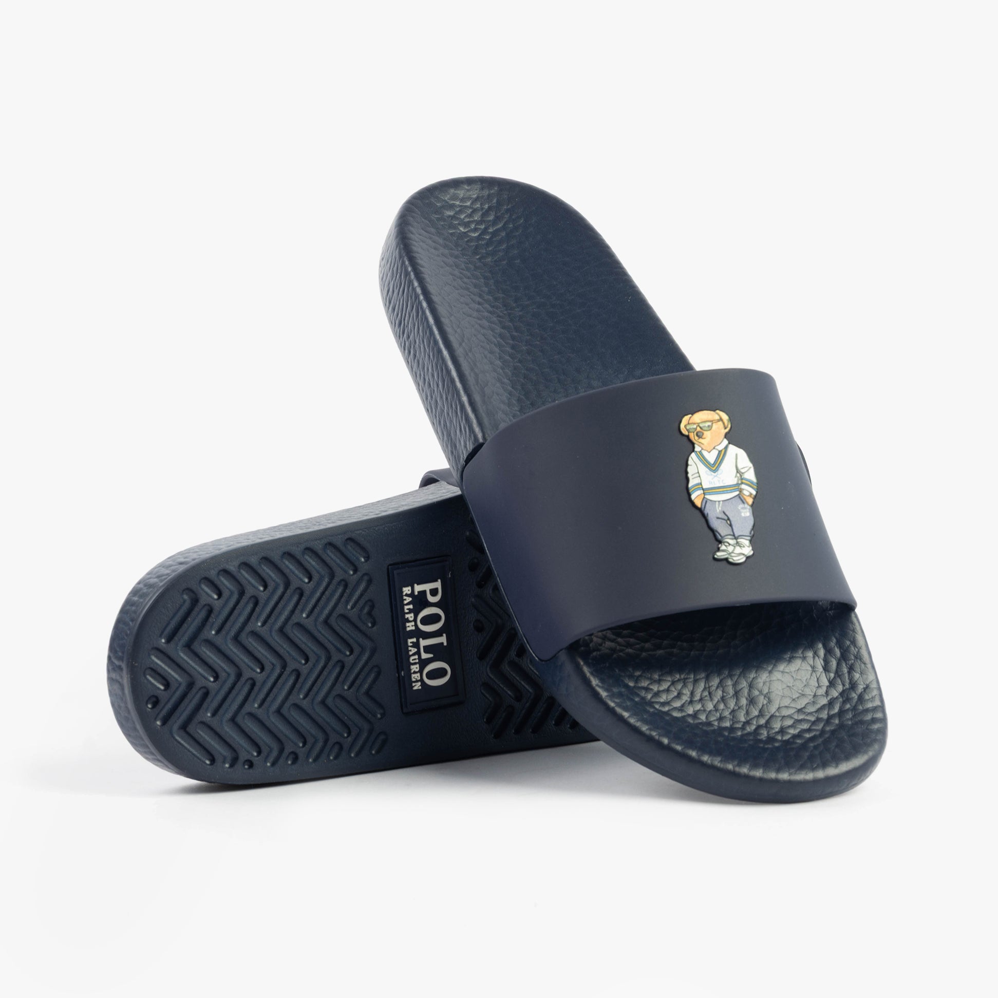 Polo Ralph Lauren POLO SLIDE Mens Sliders Heritage Bear Navy
