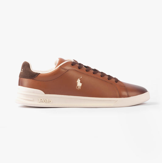 Polo Ralph Lauren HERITAGE COURT II Mens Trainers Tan/Ecru