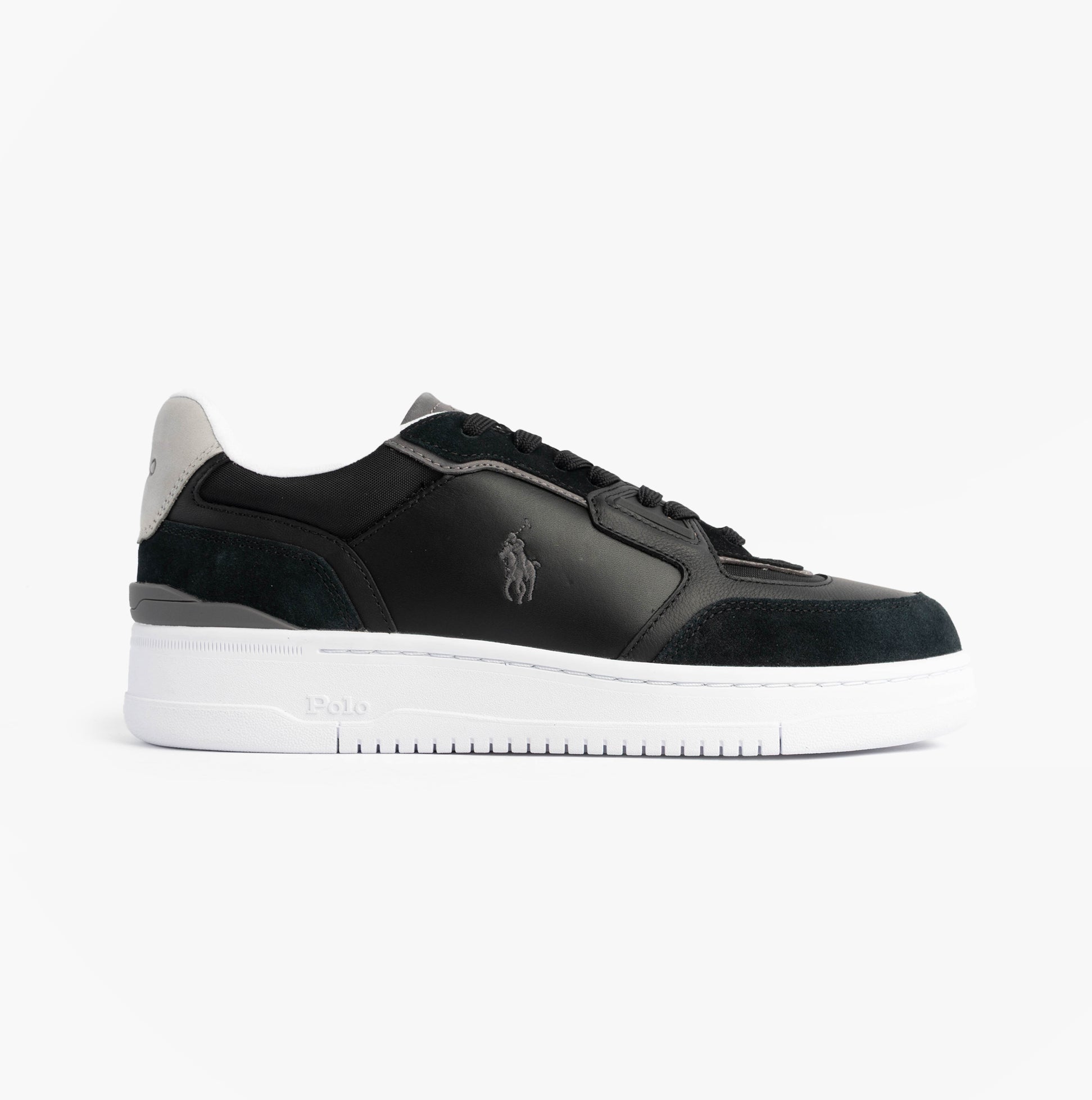 Polo Ralph Lauren Open Masters Mens Suede-Panelled Trainer Black