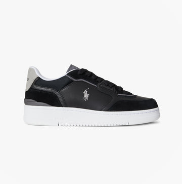 Polo Ralph Lauren Open Masters Mens Suede-Panelled Trainer Black