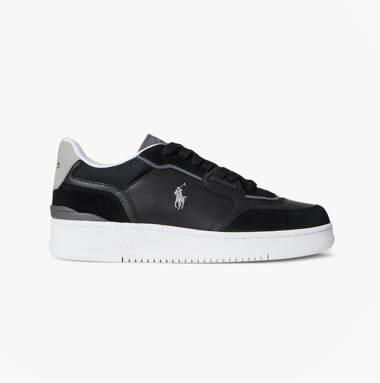 Polo Ralph Lauren Open Masters Mens Suede-Panelled Trainer Black