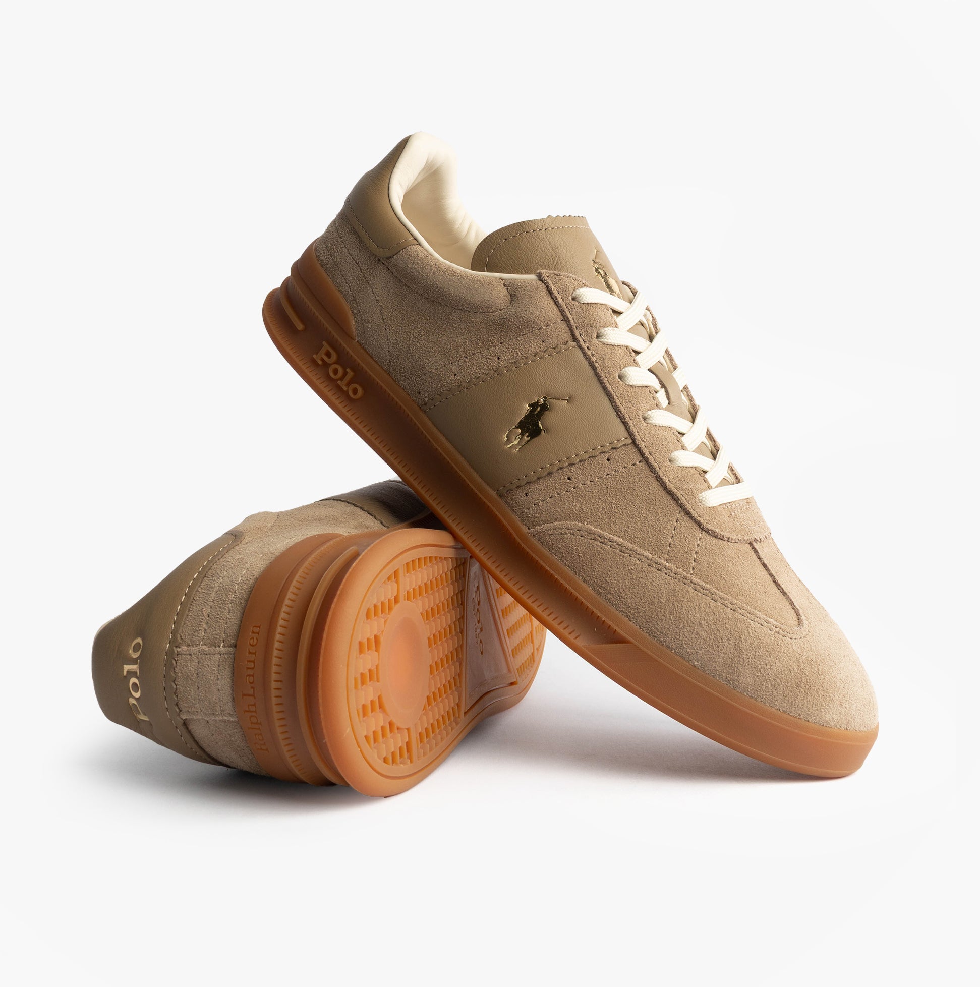 Polo Ralph Lauren Heritage Aera Mens Lace Up Suede Trainer Dirty Buck