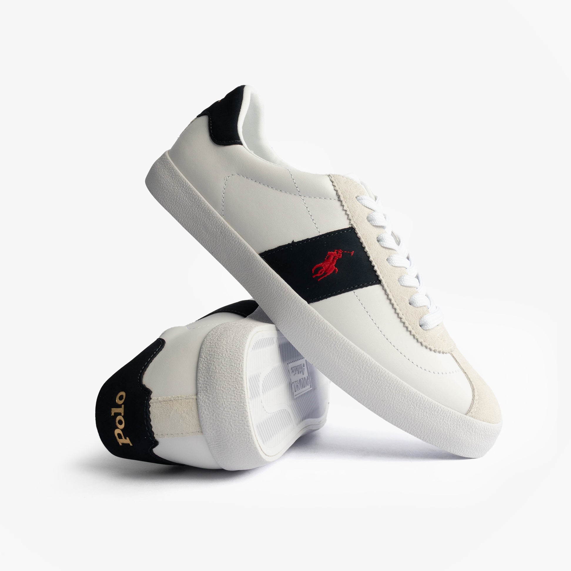 Polo Ralph Lauren COURT VLC II Mens Trainers White/Navy/Red