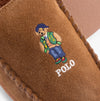 Polo Ralph Lauren BRENAN BEAR Mens Moccasin Slippers Brown