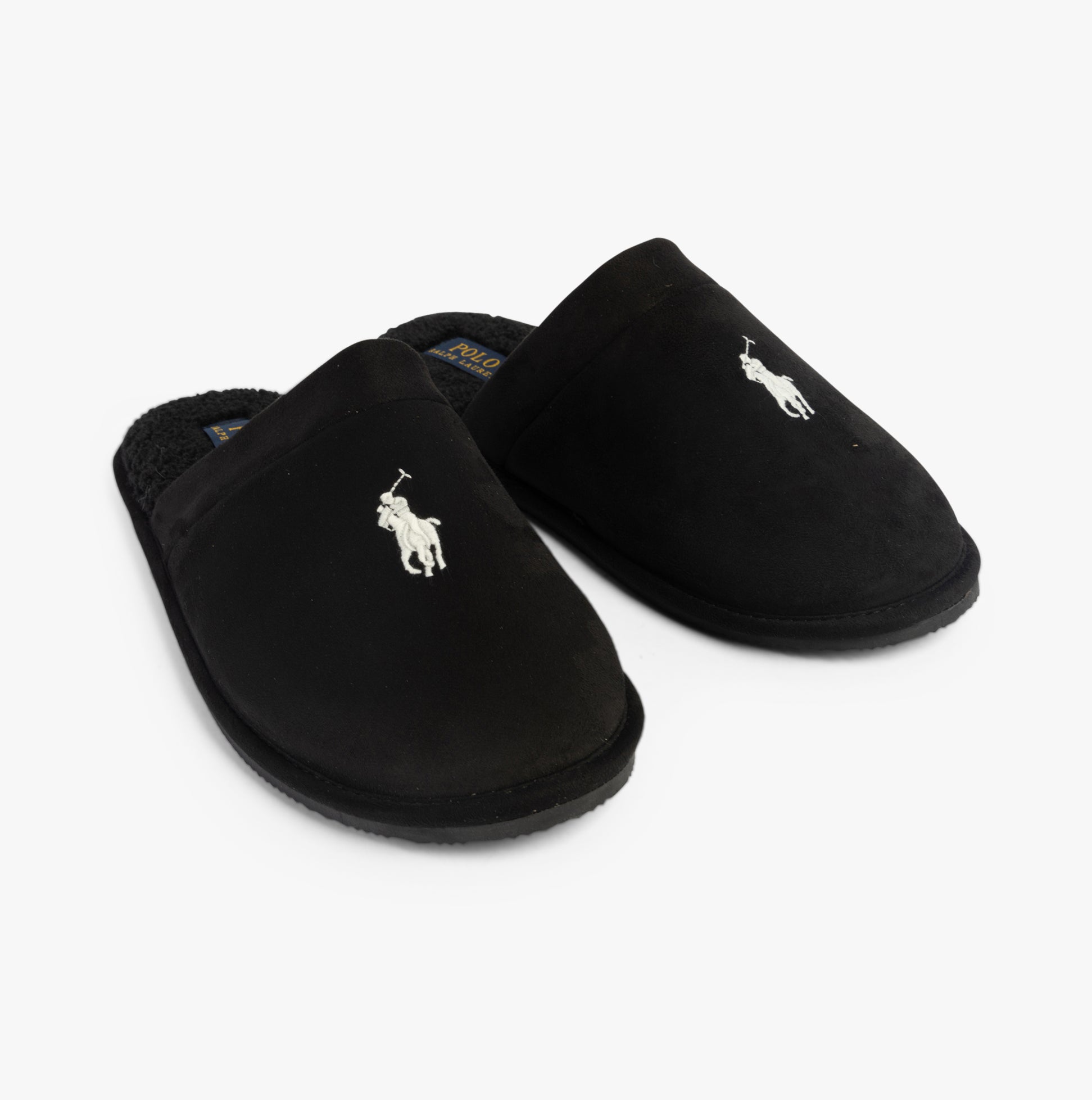 Polo Ralph Lauren KLARENCE Mens Mule Slippers Black Micro