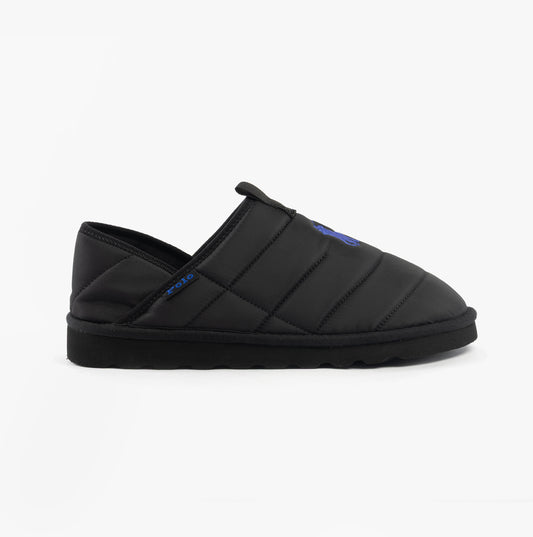 Polo Ralph Lauren EVERETT Mens Slippers Black Rc Nylon/Royal