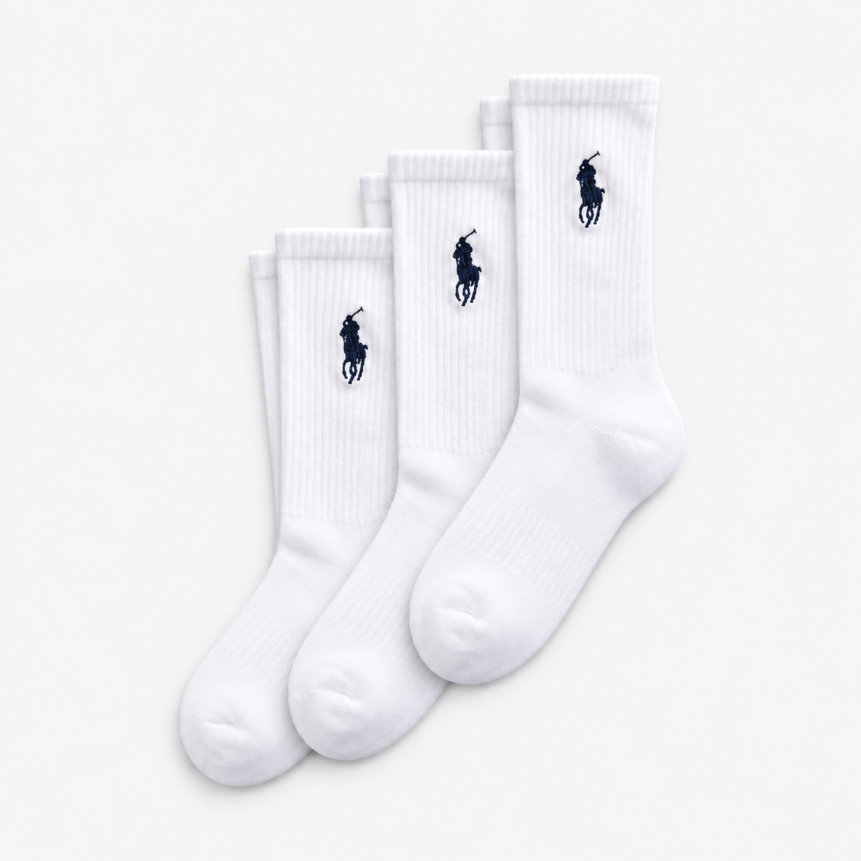 Polo Ralph Lauren EMBROIDBIGPP Mens Crew Socks White