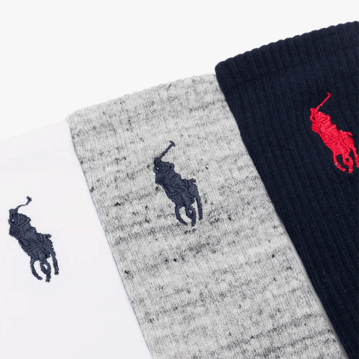 Polo Ralph Lauren EMBROIDBIGPP Mens Crew Socks Navy Assorted