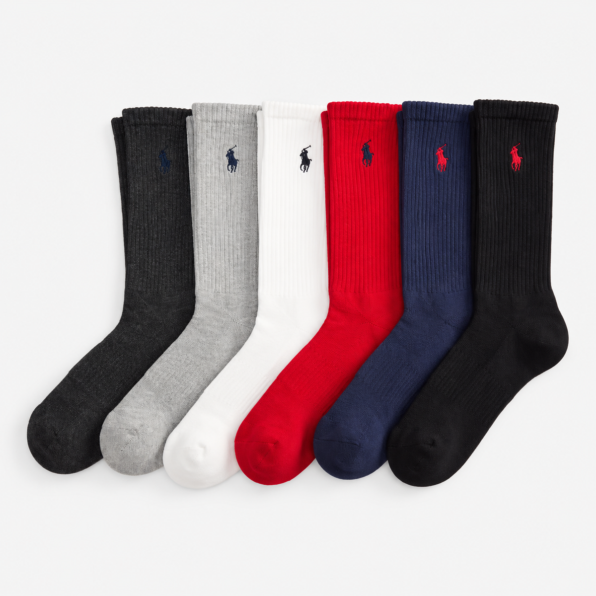 Polo Ralph Lauren PRF CTN ICN Mens Crew Socks Polo Black Multi