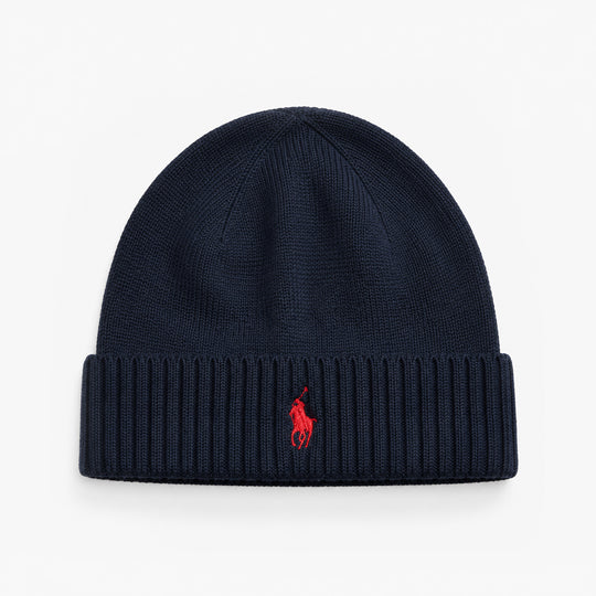 Polo Ralph Lauren Hat and Scarf Set Mens Beanie Hunter Navy