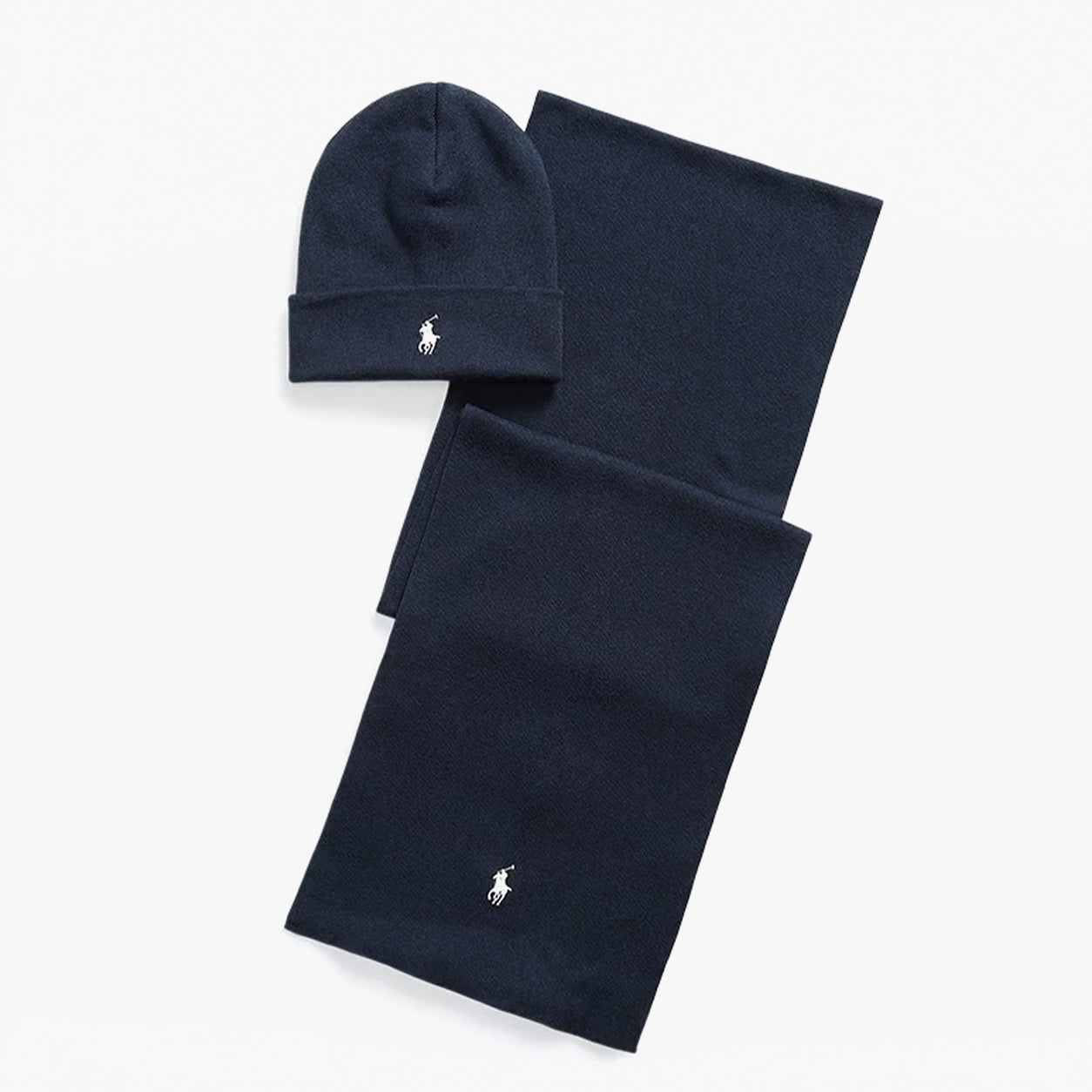 Polo Ralph Lauren SWEATER Mens Beanie & Scarf Navy Heather