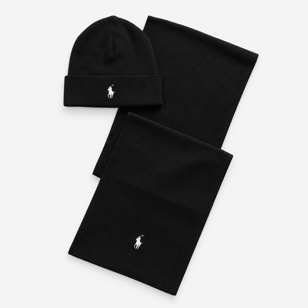 Polo Ralph Lauren SWEATER Mens Beanie & Scarf Polo Black