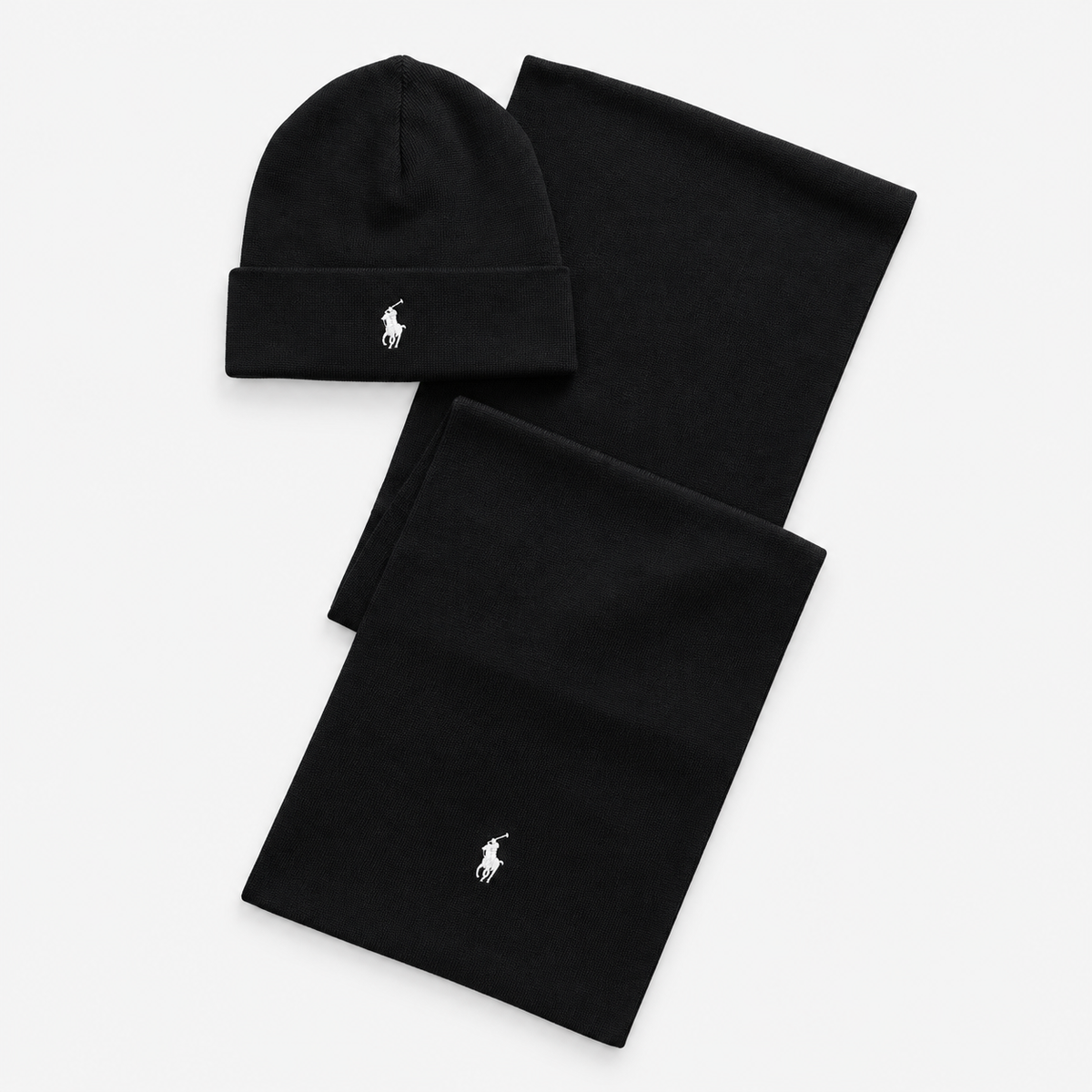 Polo Ralph Lauren SWEATER Mens Beanie & Scarf Polo Black