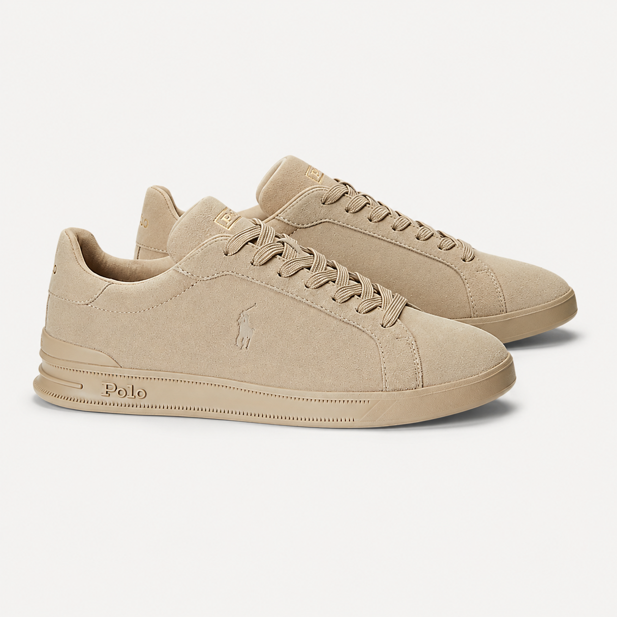 Polo Ralph Lauren HRT CT II Mens Casual Trainers Milkshake