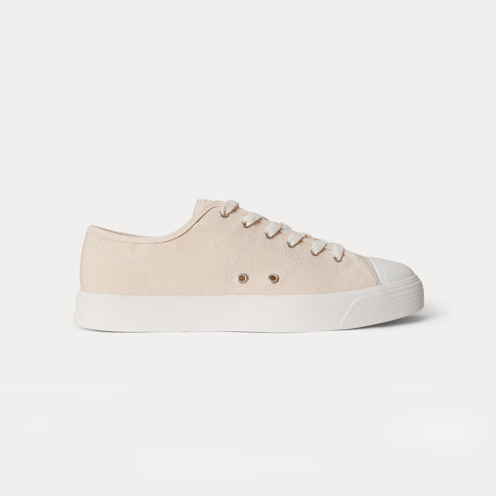 Polo Ralph Lauren AYERS LOW Mens Canvas Trainers Cream