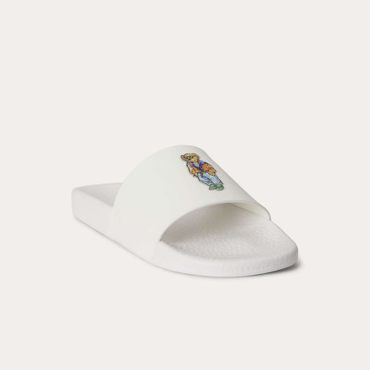 Polo Ralph Lauren POLO SLIDE Mens Sliders White Beach Shop Bear