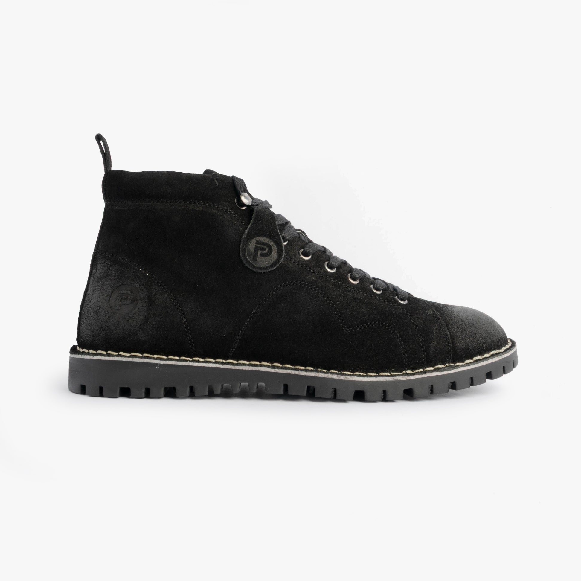 Popps 1961 MOD Mens Suede Boots Black