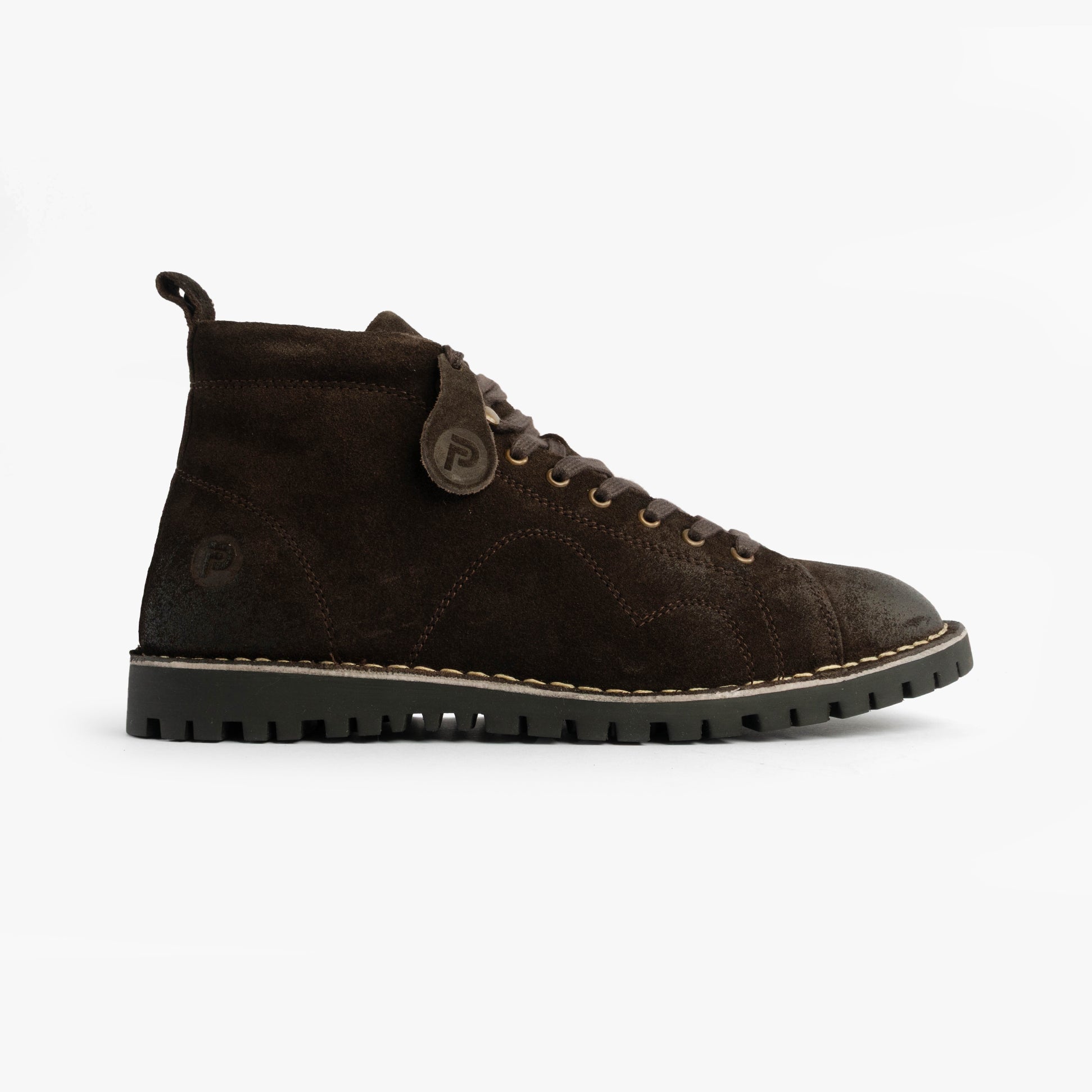 Popps 1961 MOD Mens Suede Boots Brown