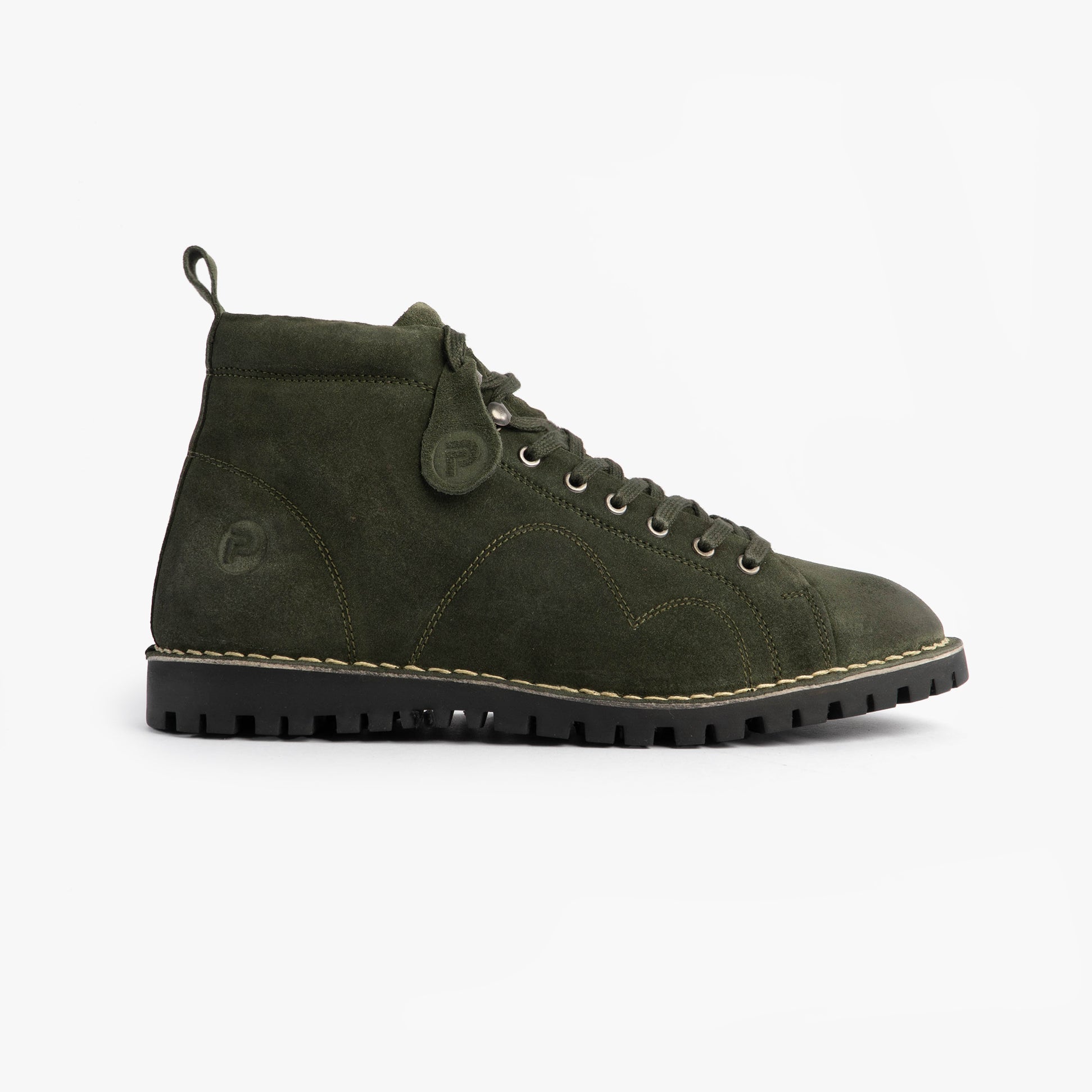 Popps 1961 MOD Mens Suede Boots Green