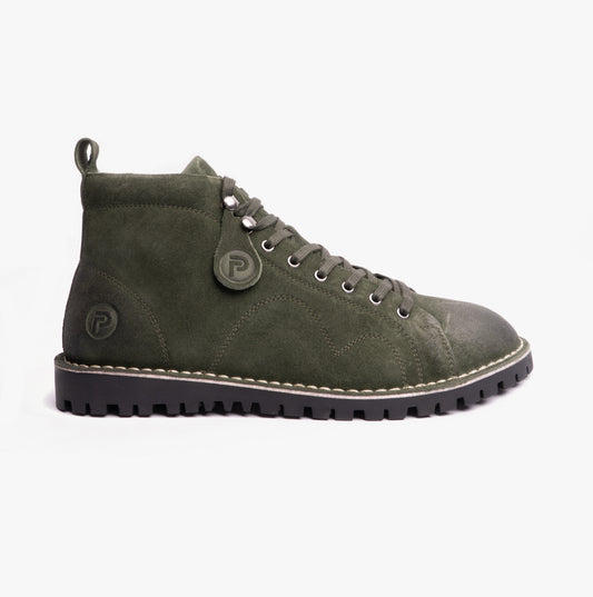 Popps 1961 MOD Mens Suede Boots Green