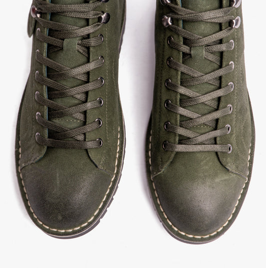 Popps 1961 MOD Mens Suede Boots Green