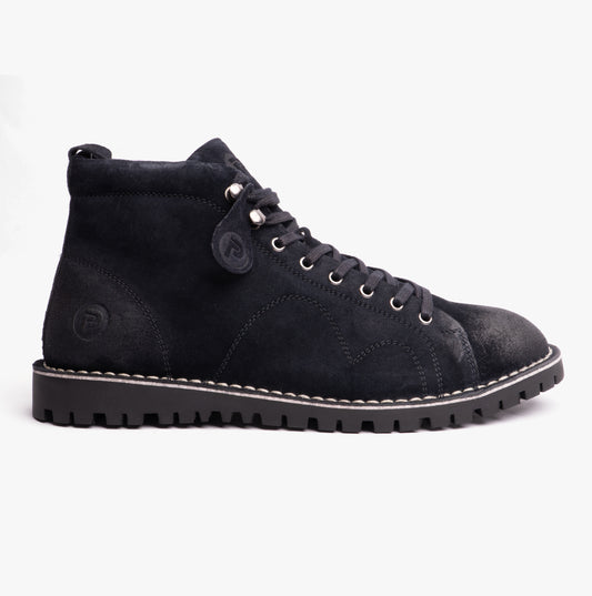 Popps 1961 MOD Mens Suede Boots Navy