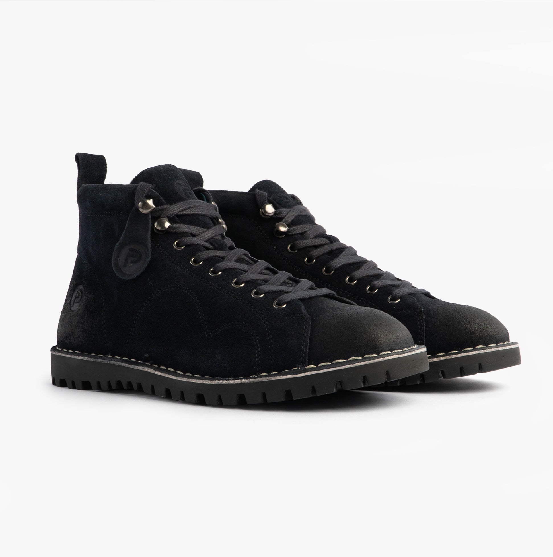 Popps 1961 MOD Mens Suede Boots Navy