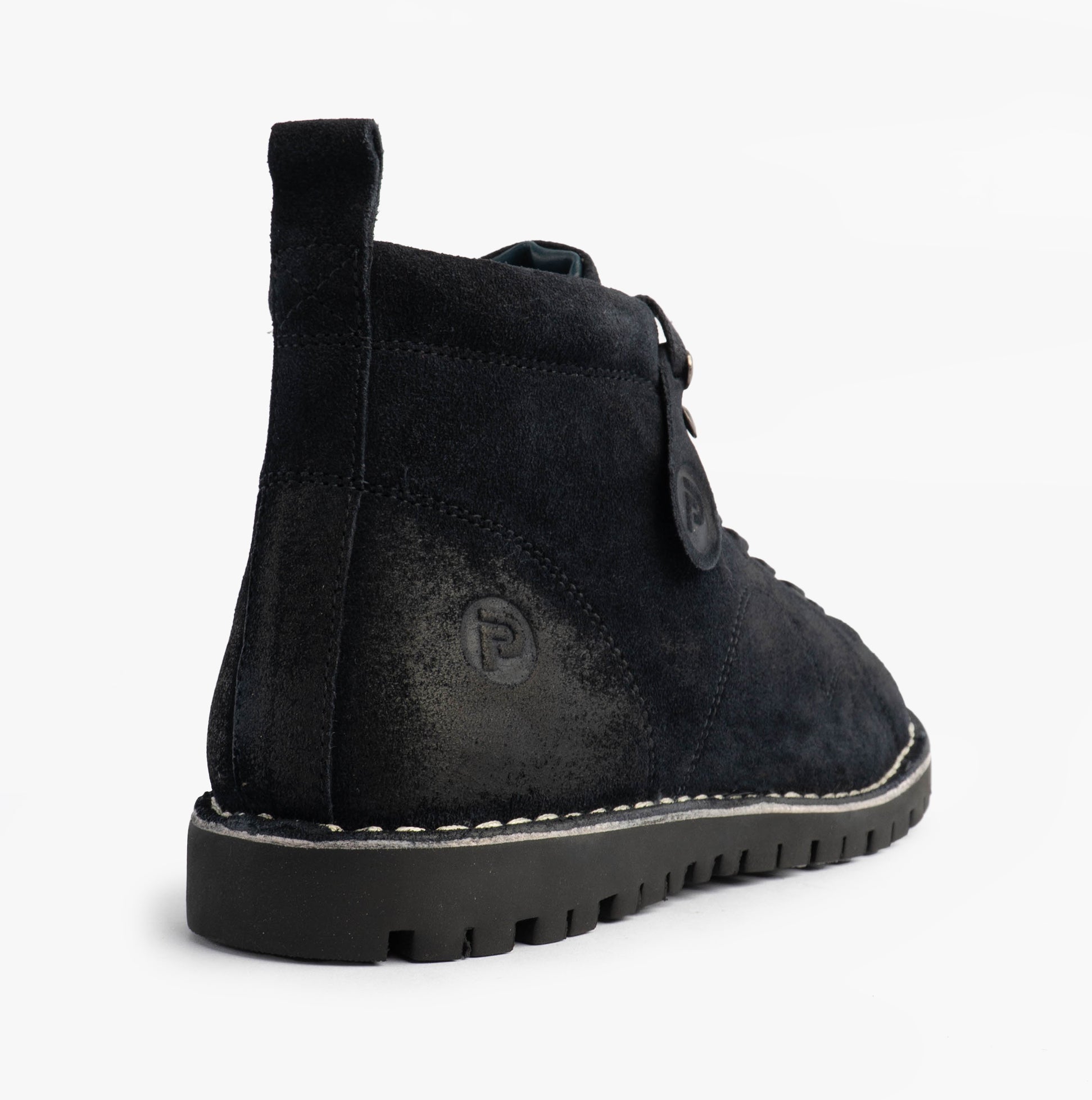 Popps 1961 MOD Mens Suede Boots Navy