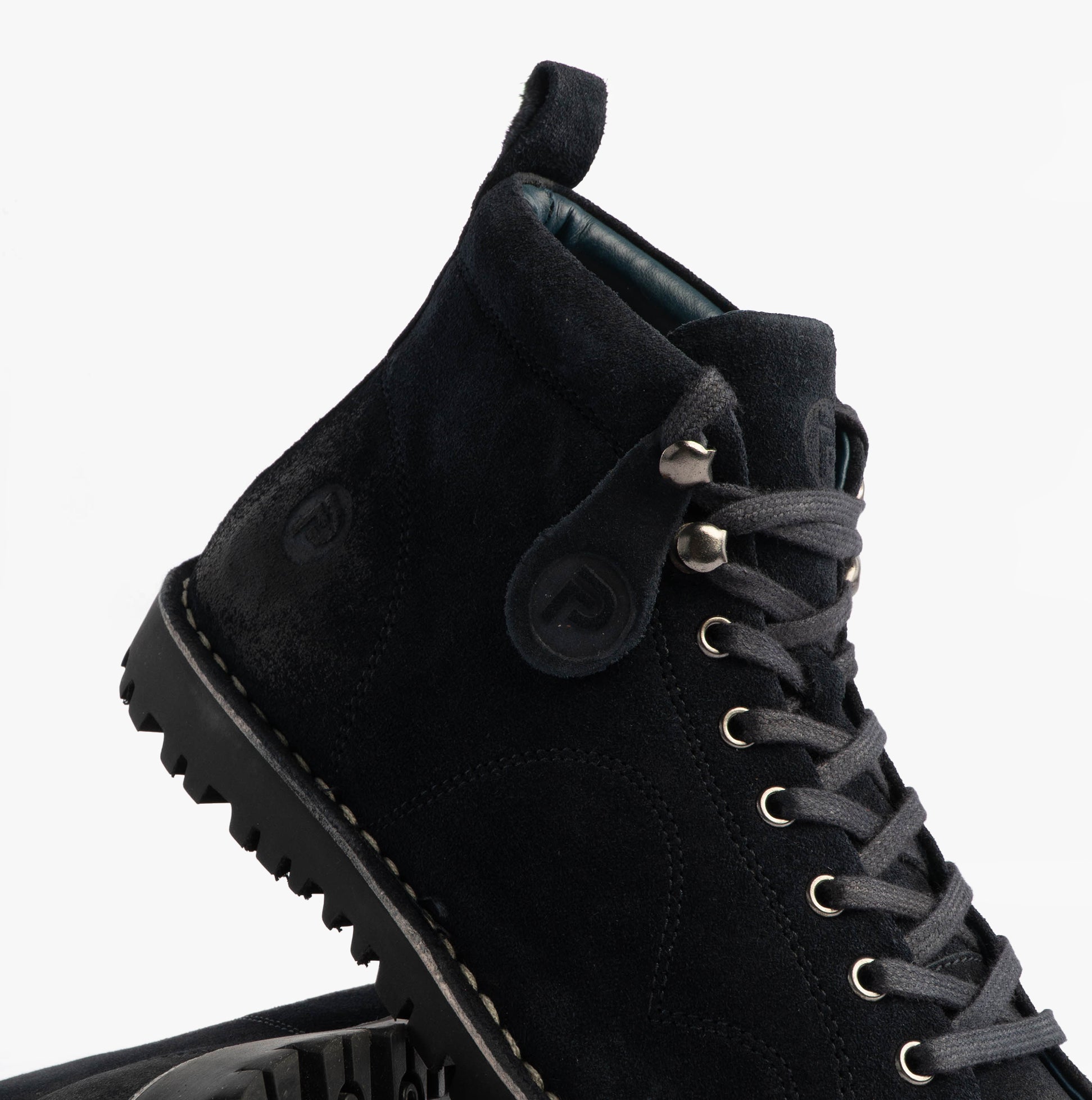 Popps 1961 MOD Mens Suede Boots Navy