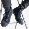 Popps 1961 MOD Mens Suede Boots Navy
