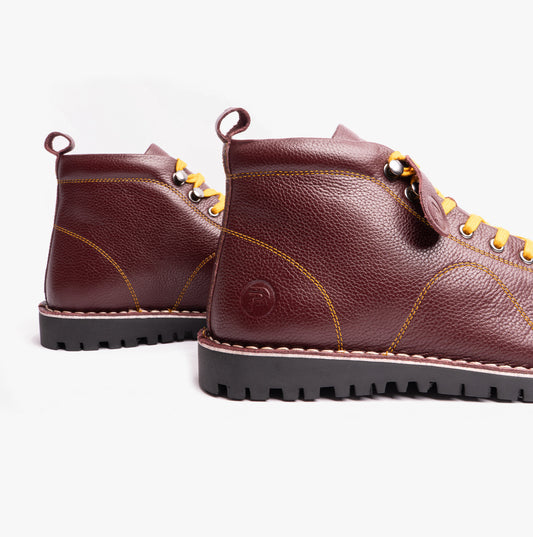 Popps 1961 MOD Mens Leather Boots Oxblood