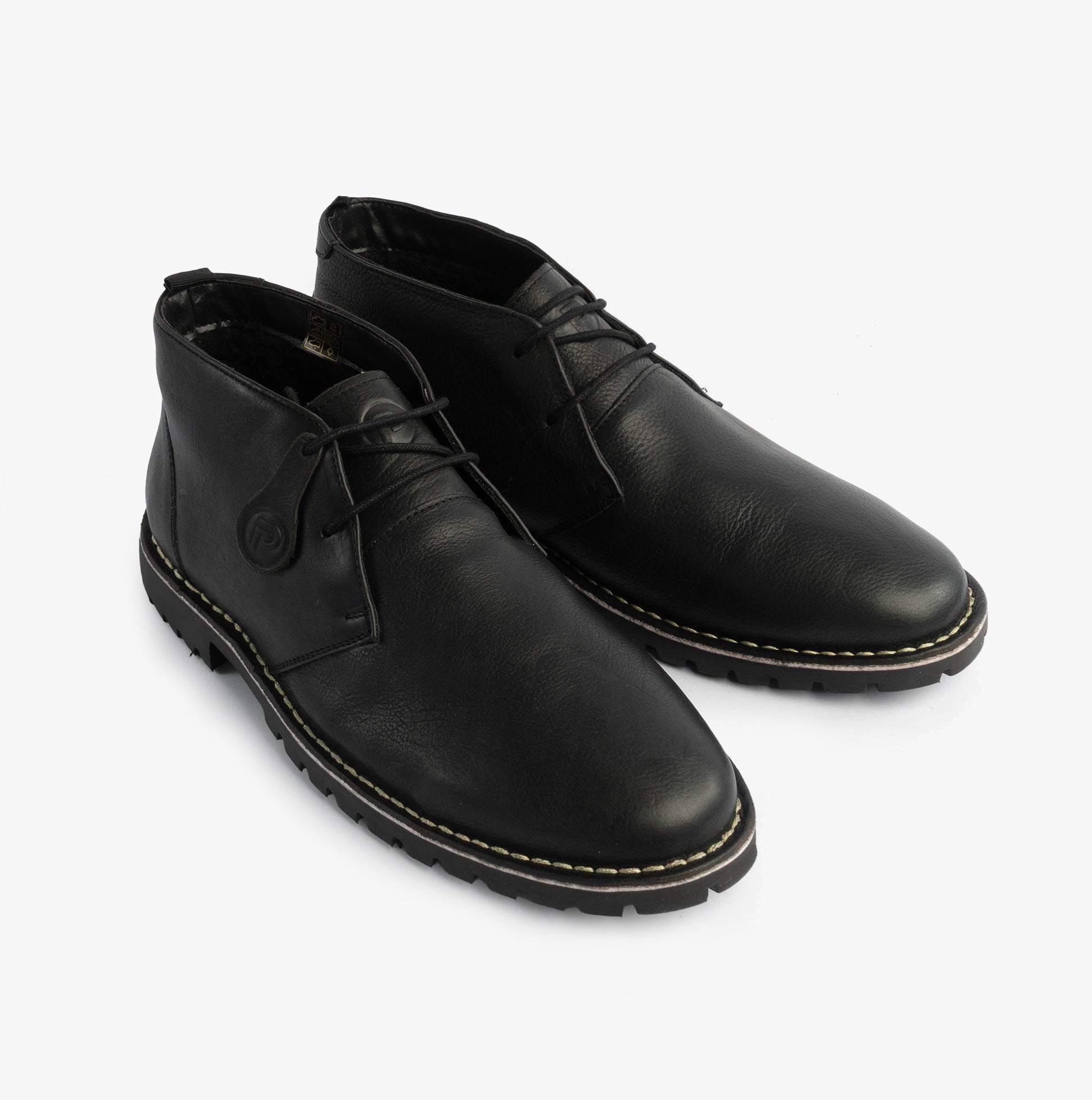 Popps COOPER Mens Desert Boots Black