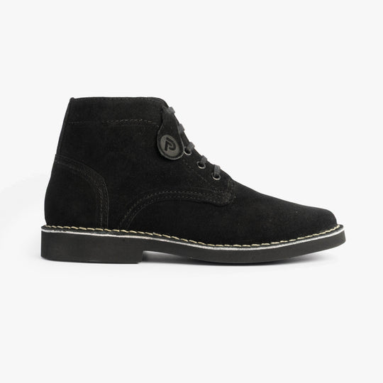 Popps RANGER Mens Desert Boots Black