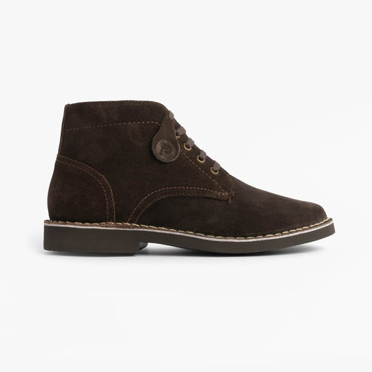 Popps RANGER Mens Desert Boots Dark Brown