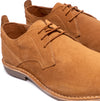 Popps JONAS Mens Suede Desert Shoes Cognac