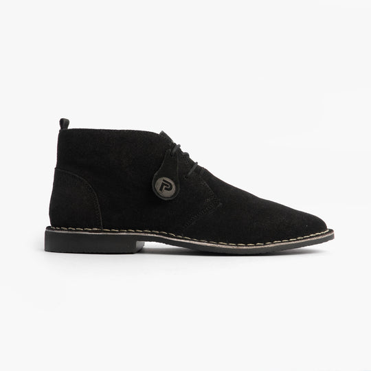 Popps VESPA Unisex Desert Boots Black