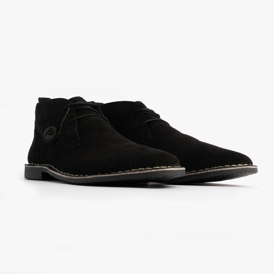 Popps VESPA Unisex Desert Boots Black