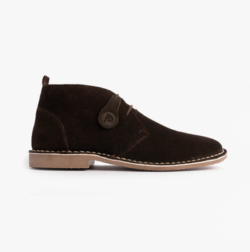 Popps VESPA Unisex Desert Boots Dark Brown