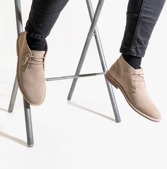 Popps VESPA Unisex Desert Boots Sand
