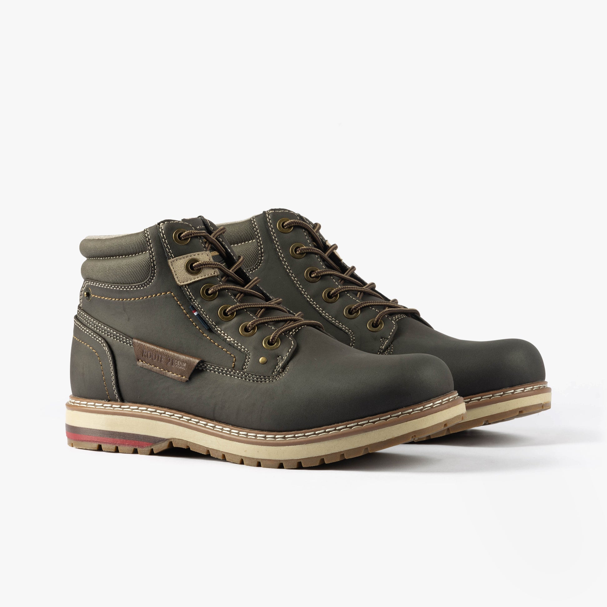 R21 Original KLINE Mens Ankle Boots Dark Brown