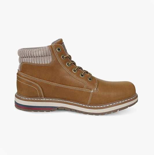 R21 Original KLINE Mens Lace Up Ankle Boots Honey