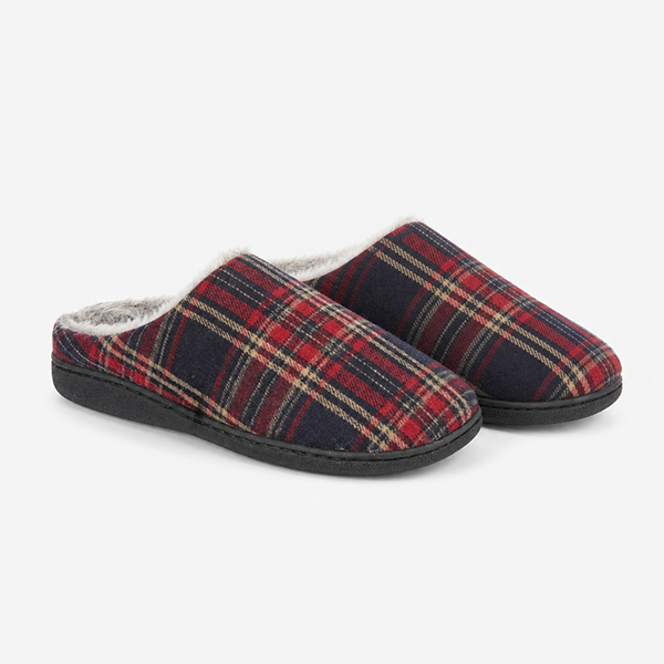Jo & Joe FALKIRK Mens Mule Slippers Red