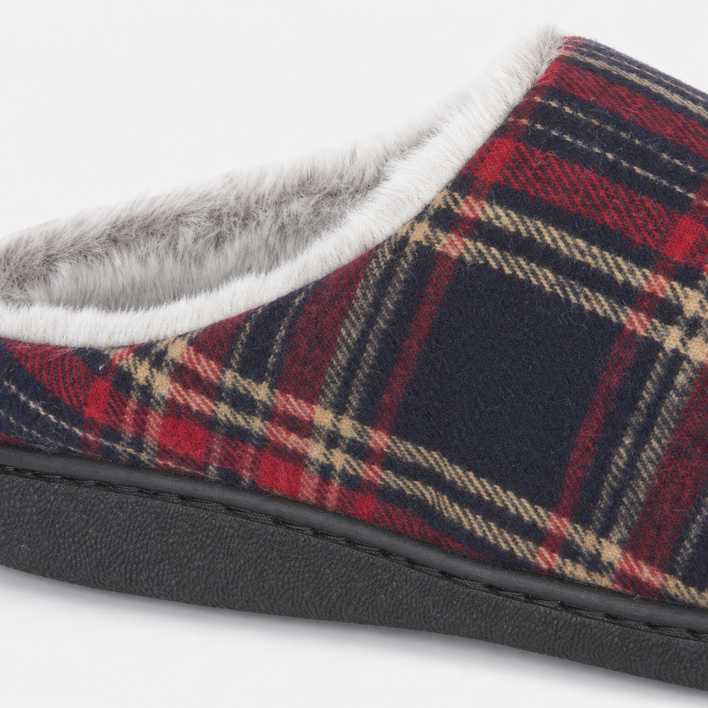Jo & Joe FALKIRK Mens Mule Slippers Red