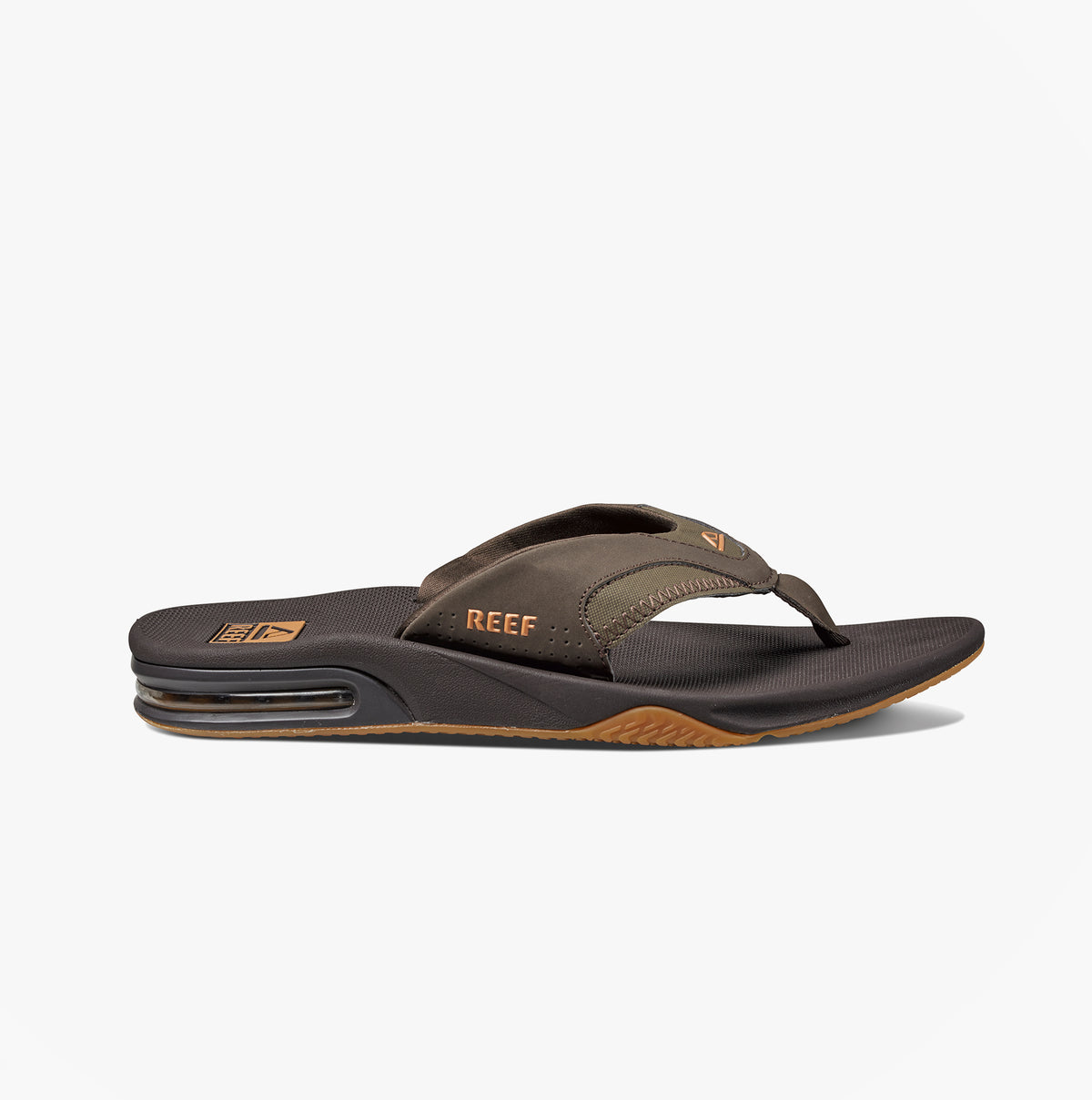 FANNING Mens Toe-Post Sandals Grey/Black