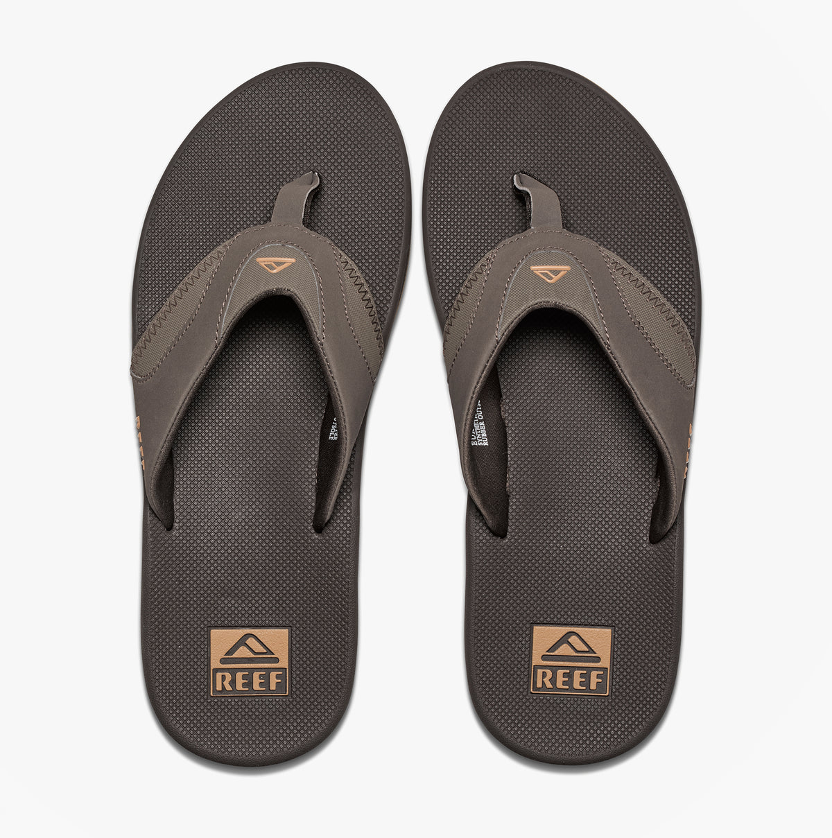 FANNING Mens Toe-Post Sandals Grey/Black