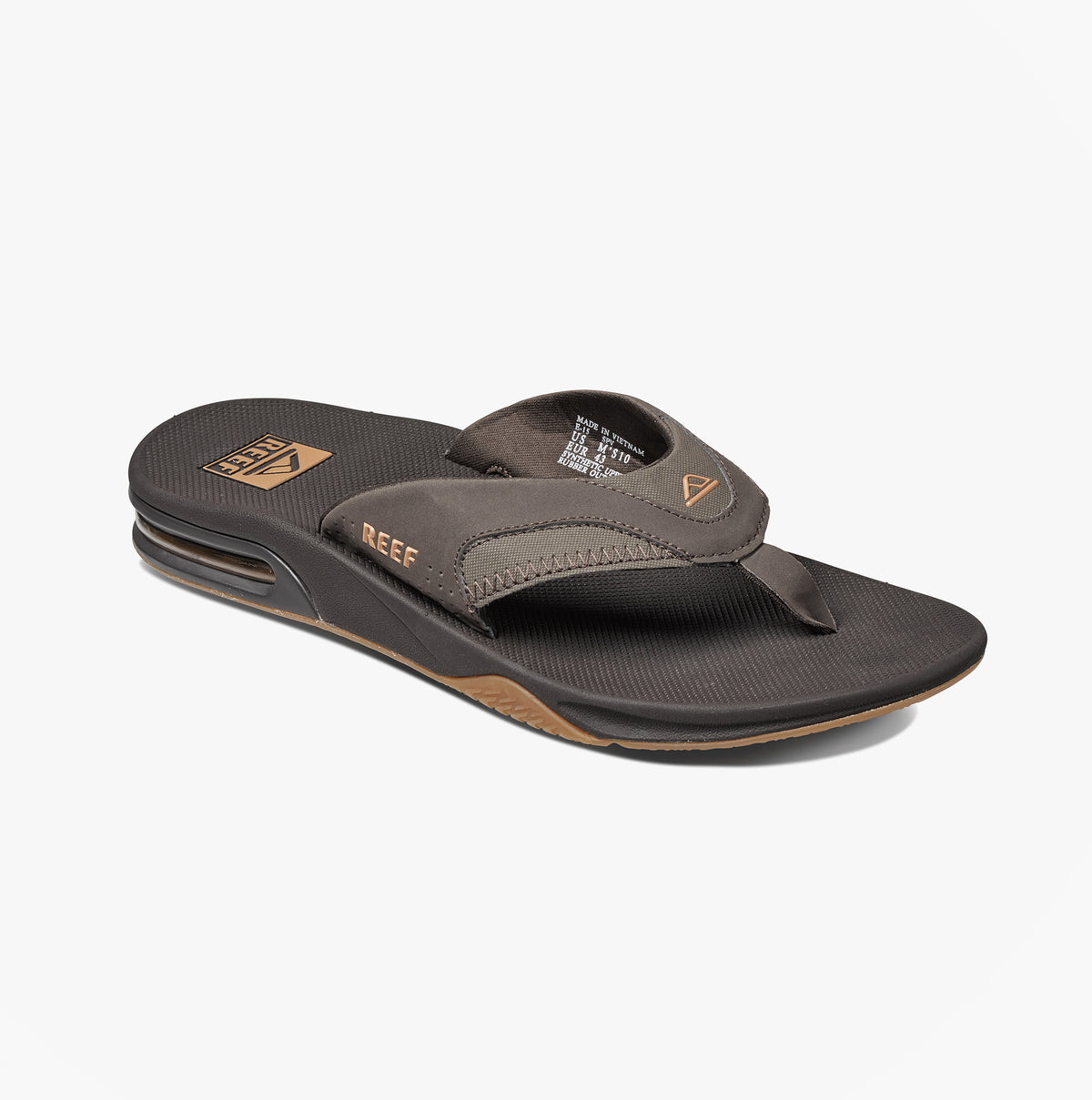 FANNING Mens Toe-Post Sandals Grey/Black
